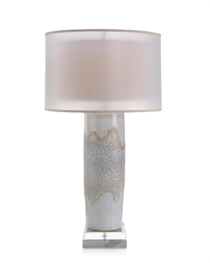 Picture of WHITE BLISTER COLUMN TABLE LAMP