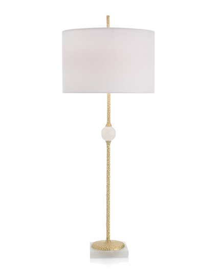 Picture of WHITE ALABASTER BALL BUFFET LAMP