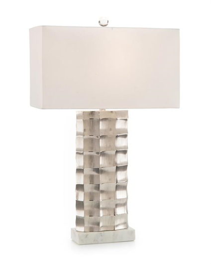Picture of CHISELED AND POLISHED NICKEL TABLE LAMP