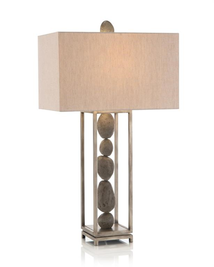 Picture of FRAMED RIVER ROCK TABLE LAMP