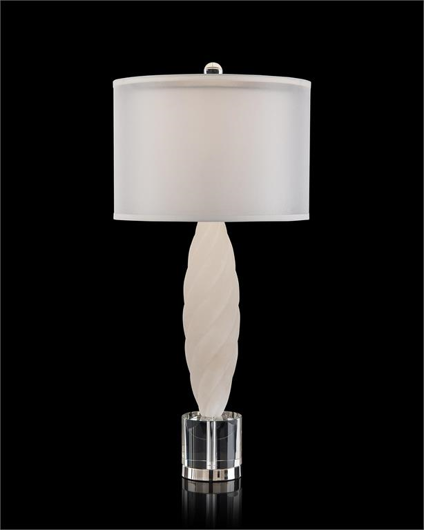 Picture of ALABASTER TABLE LAMP WITH CRYSTAL BASE
