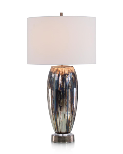 Picture of SAPPHIRE AND SILVER GLAZE TABLE LAMP