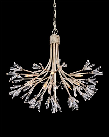 Picture of LUNA: CRYSTAL WAND BRANCHED NINE-LIGHT PENDANT CHANDELIER