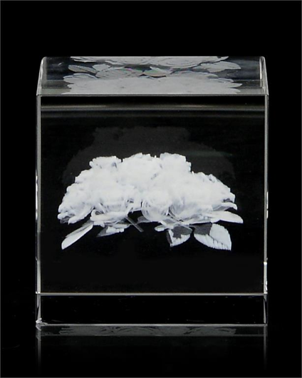 Picture of BOUQUET OF ROSES SUSPENDED IN CRYSTAL
