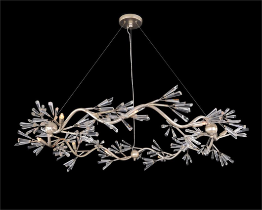 Picture of LUNA:  CRYSTAL WAND BRANCHED NINE-LIGHT CHANDELIER