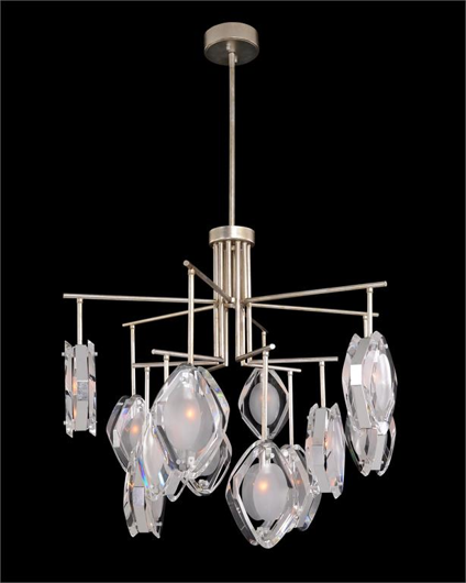 Picture of FACETED GLASS TWELVE-LIGHT CHANDELIER