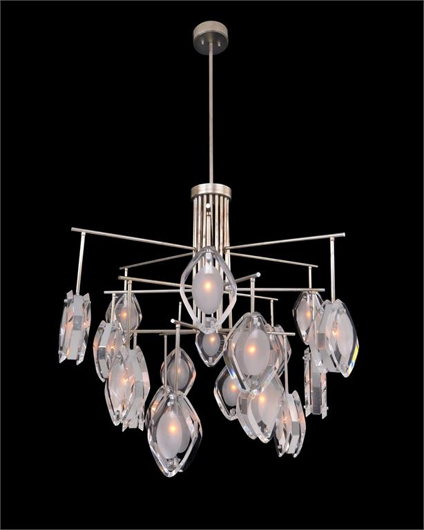 Picture of FACETED GLASS EIGHTEEN-LIGHT CHANDELIER