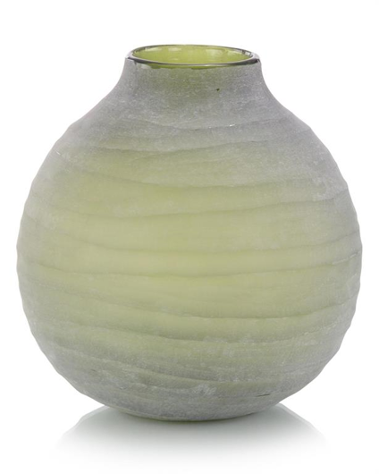 Picture of MISTY GREY CARVED GLASS JAR