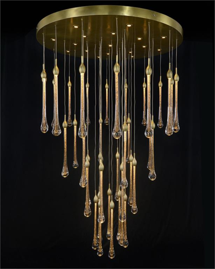 Picture of LUNA:  CRYSTAL DROP FIFTY-SEVEN-LIGHT CHANDELIER