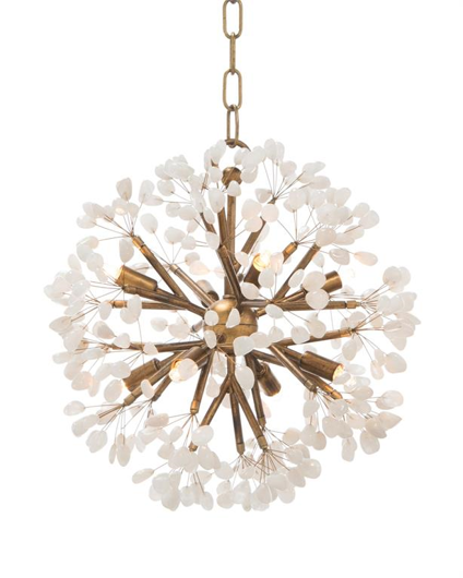 Picture of CERES:  QUARTZ CRYSTAL SPHERICAL EIGHT-LIGHT CHANDELIER
