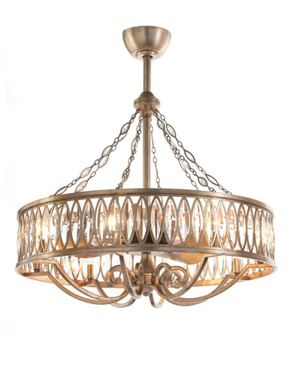 Picture of MARQUISE CRYSTAL EIGHT-LIGHT PENDANT WITH FAN