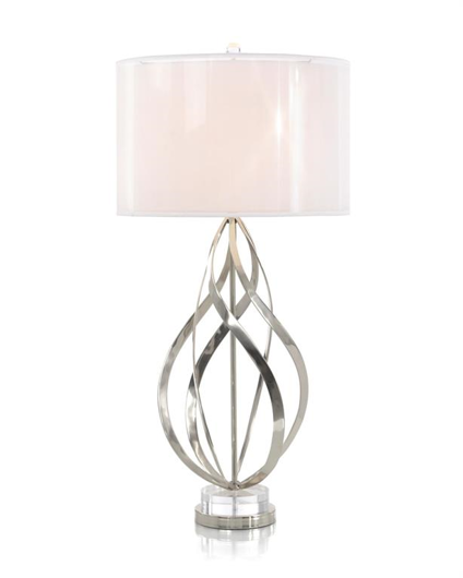 Picture of SWIRLS OF NICKEL RIBBONS TABLE LAMP