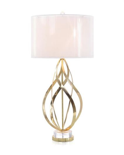 Picture of SWIRLS OF BRASS RIBBONS TABLE LAMP