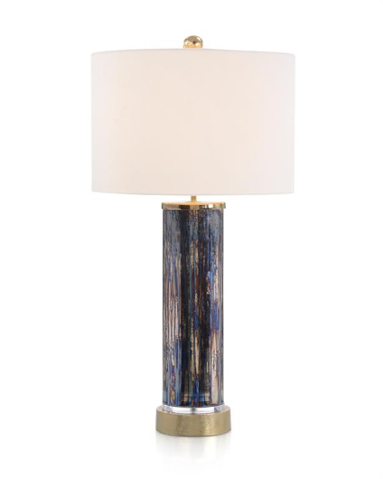 Picture of SAPPHIRE AND GOLD GLAZE TABLE LAMP