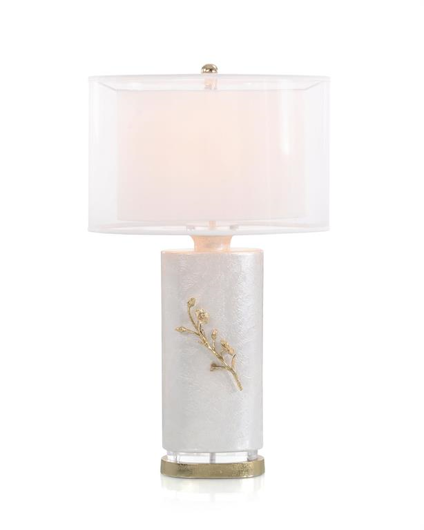 Picture of SHIMMERING WHITE WITH CHERRY BLOSSOM TABLE LAMP