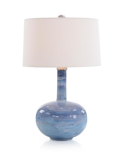 Picture of TAHITIAN BLUE GLASS TABLE LAMP