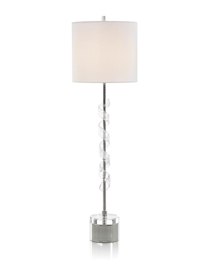 Picture of FROSTED GLASS SWIRLED BUFFET LAMP