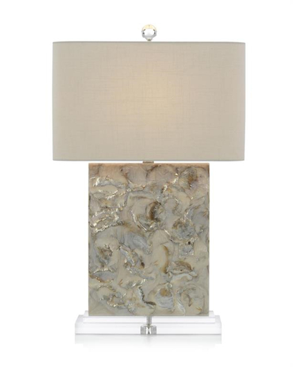Picture of CREAMY WHITE AND SULTRY GREY TABLE LAMP