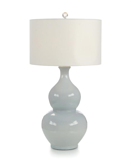 Picture of SOFT BLUE CRACKLE GLAZE CERAMIC TABLE LAMP