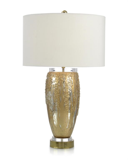 Picture of SILVER AND GOLD GLASS TABLE LAMP