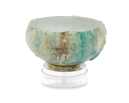 Picture of CREAM AND TURQUOISE BOWL