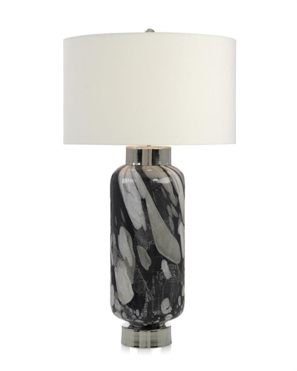 Picture of CLASSIC BLACK-AND-WHITE GLASS TABLE LAMP