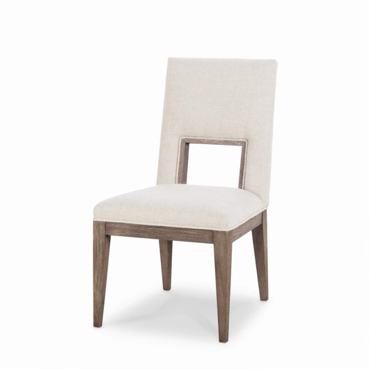 Picture of CASA BELLA UPHOLSTERED DINING SIDE CHAIR - TIMBER GRAY FINISH
