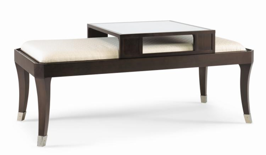 Picture of TRIBECA UPH TOP COCKTAIL TABLE WITH SLIDING SERVING TRAY