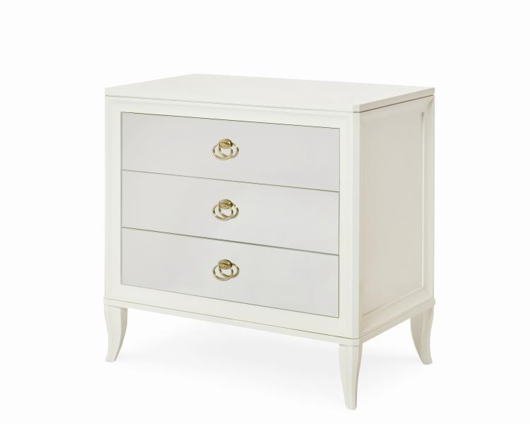Picture of TRIBECA THREE DRAWER NIGHTSTAND WITH MIRRORED DRAWERS