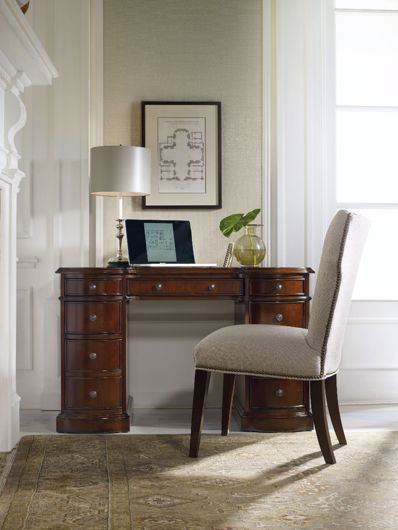 Picture of Small Executive Desk with Bow Front      