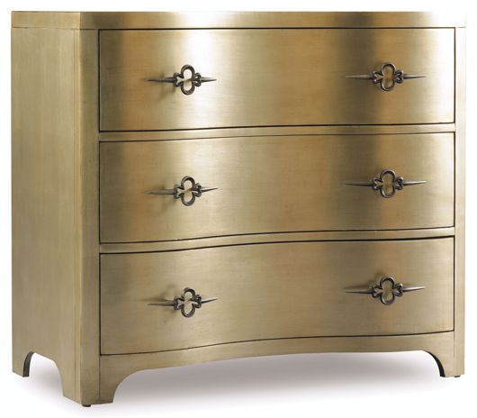 Picture of Three-Drawer Shaped Front Gold Chest       