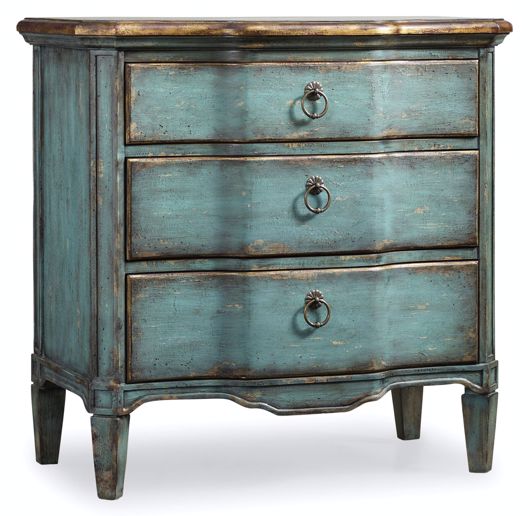 Picture of Three Drawer Turquoise Chest        