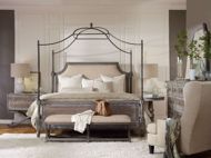 Picture of King Upholstered Canopy Bed-Fabric        