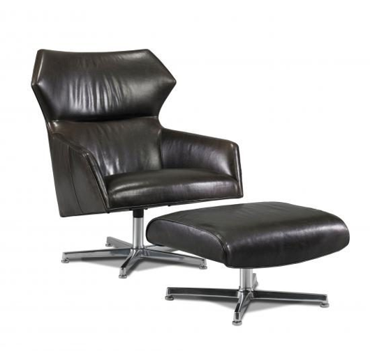 Picture of SEBASTIAN LEATHER SWIVEL CHAIR