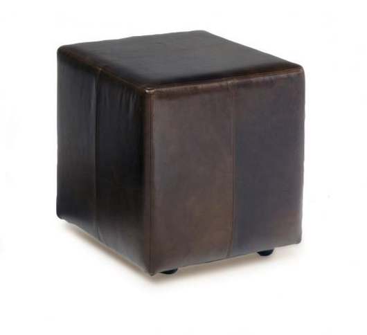 Picture of ELLIOTT LEATHER CASTER OTTOMAN