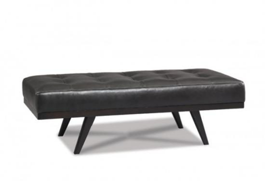 Picture of DREW LEATHER BUTTON TUFTED OTTOMAN