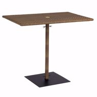 Picture of ALL-WEATHER RECTANGULAR UMBRELLA BAR HEIGHT TABLE WITH WEIGHTED BASE