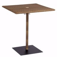 Picture of ALL-WEATHER SQUARE UMBRELLA BAR HEIGHT TABLE WITH WEIGHTED BASE