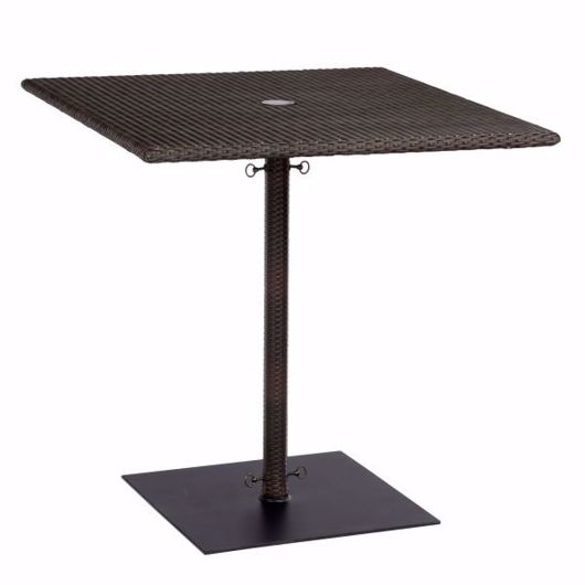 Picture of ALL-WEATHER SQUARE UMBRELLA COUNTER HEIGHT TABLE WITH WEIGHTED BASE