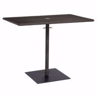 Picture of ALL-WEATHER RECTANGULAR UMBRELLA COUNTER HEIGHT TABLE WITH WEIGHTED BASE