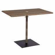 Picture of ALL-WEATHER RECTANGULAR UMBRELLA COUNTER HEIGHT TABLE WITH WEIGHTED BASE