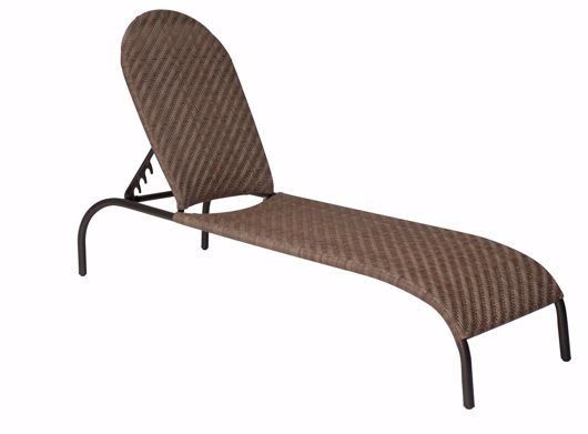 Picture of BARLOW ADJUSTABLE CHAISE LOUNGE- STACKABLE - BRONZED TEAK