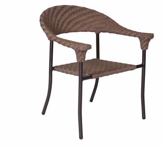 Picture of BARLOW DINING ARMCHAIR - STACKABLE - BRONZED TEAK