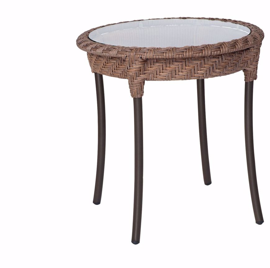 Picture of BARLOW 22" ROUND END TABLE - BRONZED TEAK
