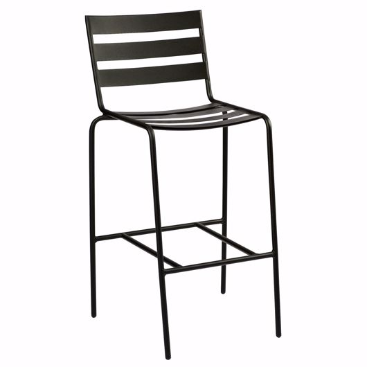 Picture of CAFÉ SERIES METRO TEXTURED BLACK STATIONARY BAR STOOL