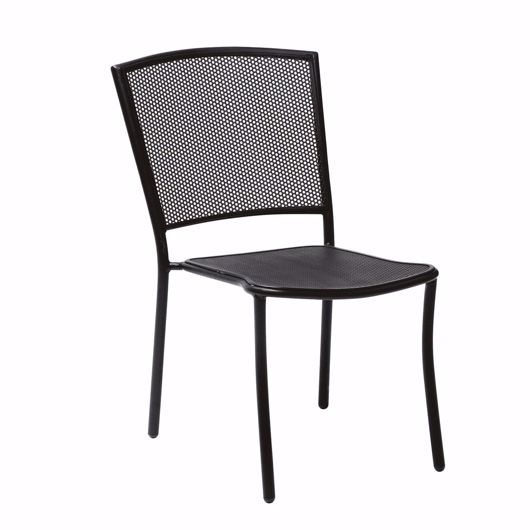 Picture of CAFÉ SERIES ALBION TEXTURED BLACK SIDE CHAIR - STACKABLE