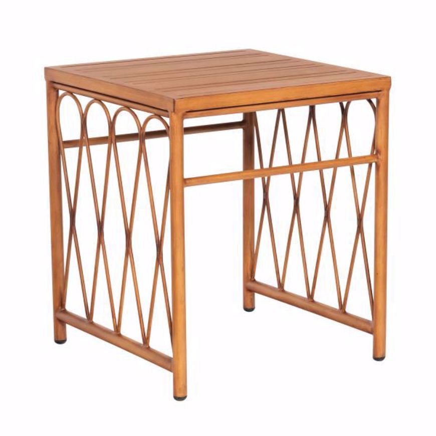Picture of CANE END TABLE WITH SLATTED TOP