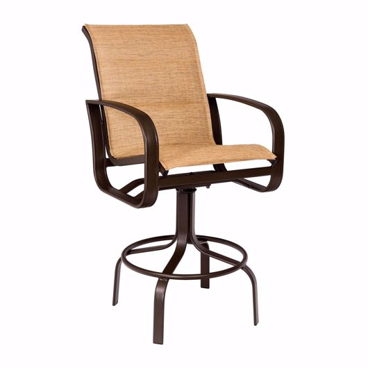 Picture of CAYMAN ISLE PADDED SLING SWIVEL BAR STOOL