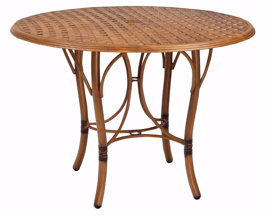 Picture of GLADE ISLE TABLES ROUND COUNTER HEIGHT TABLE WITH THATCH TOP