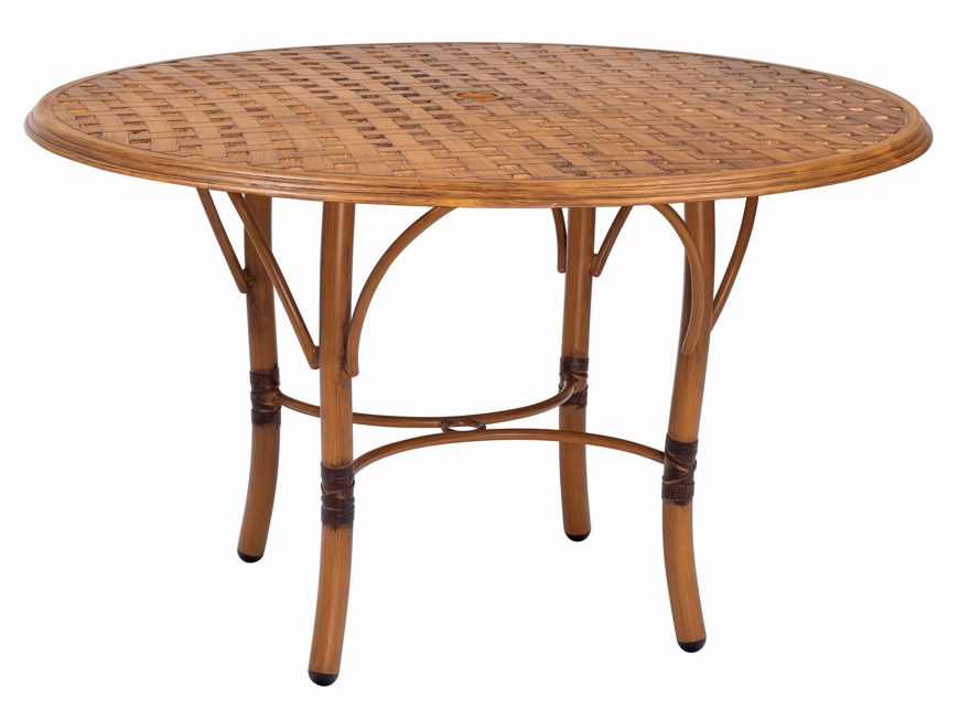 Picture of GLADE ISLE TABLES ROUND DINING TABLE WITH THATCH TOP